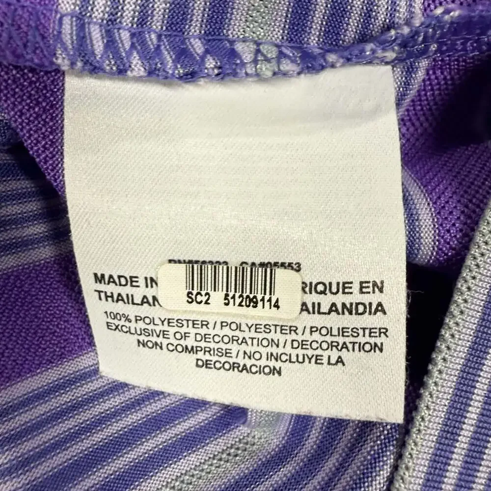 Nike Golf Tour Performance Dri-Fit Striped Polo Shirt Purple XL A.C. Read Golf C